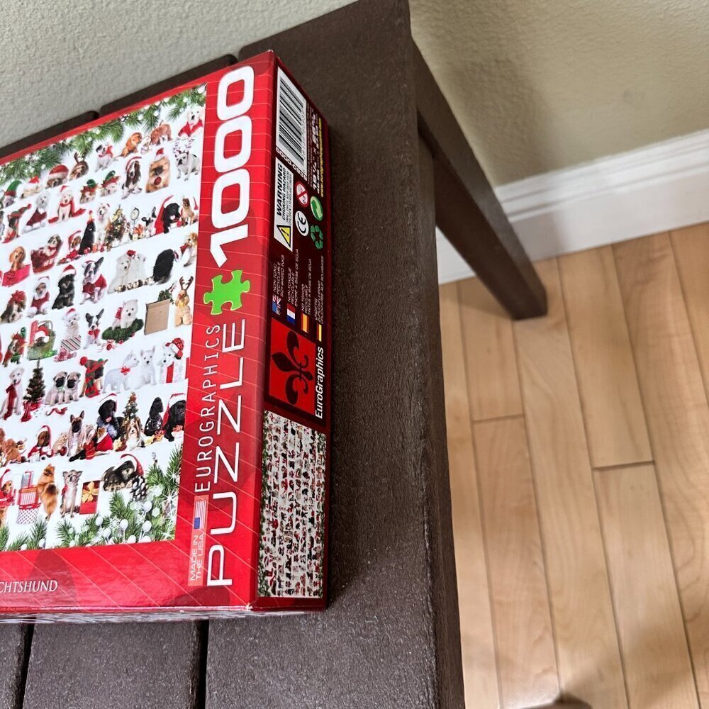 EUROGRAPHICS 1000 piece "Holiday Dogs" Puzzle - Picture 5 of 8